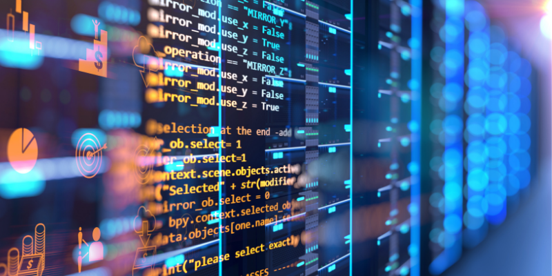 code on screen