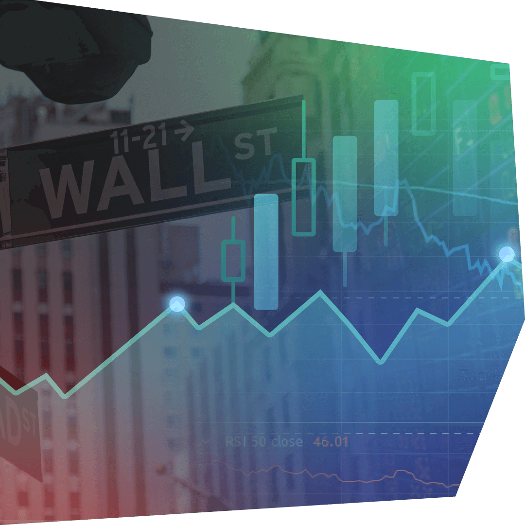 marketing firms represented by stock market graph