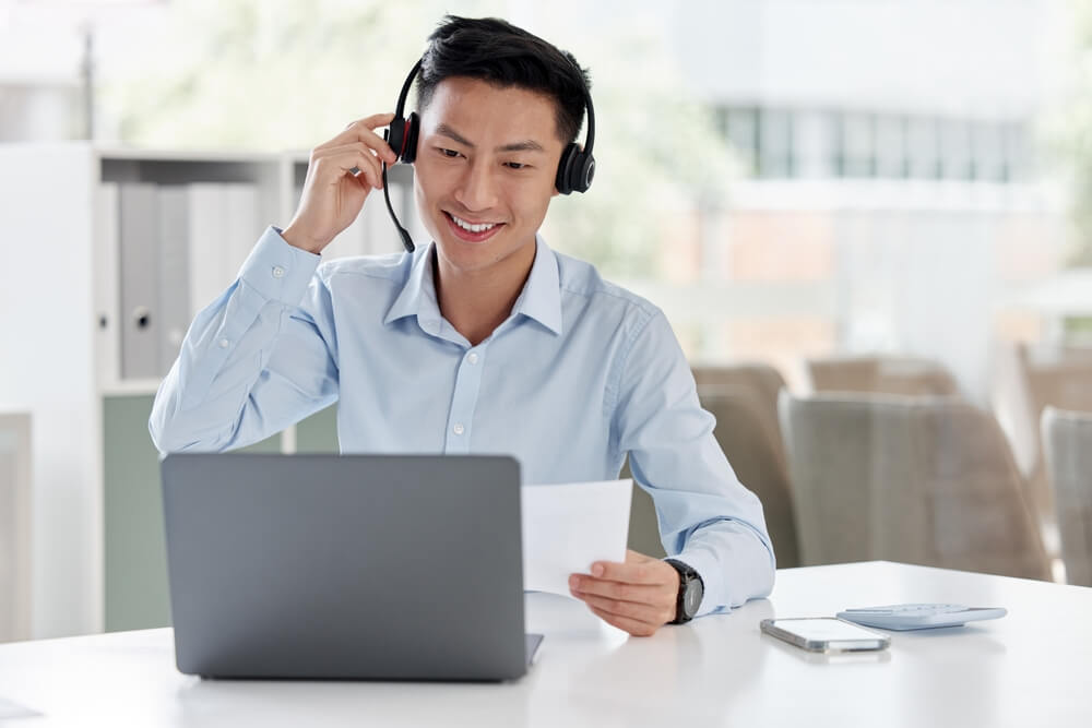 a customer representative working
