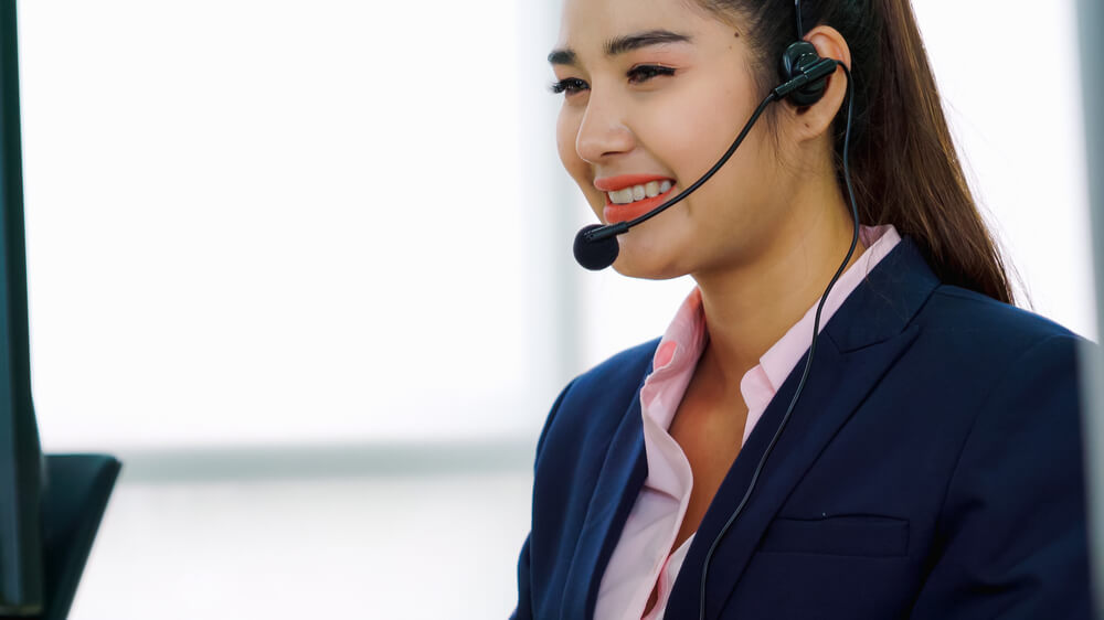 a telemarketer professional working