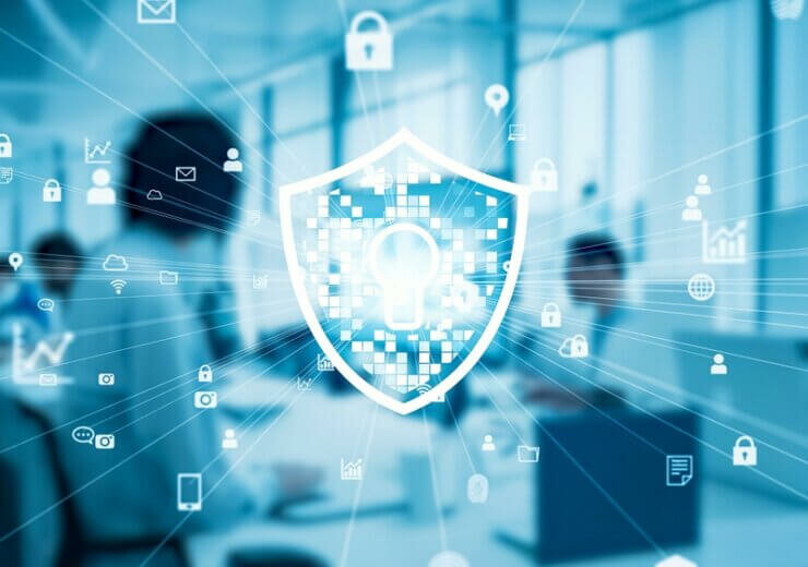 Group,Of,People,In,Office,And,Cyber,Security,Concept.,Smart