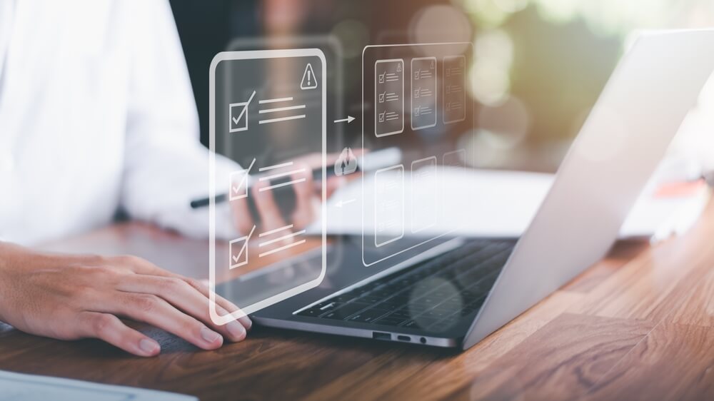 an it expert using his phone